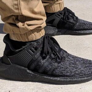 Adidas EQT Support Size 10 Core Black Confort Sneaker Active Running